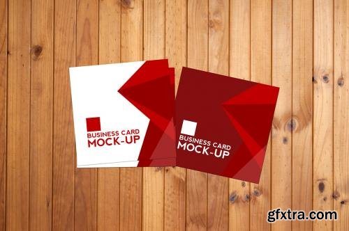 CreativeMarket Square Business Card Mockup Set 594371