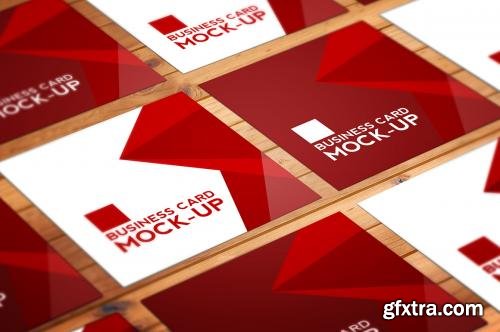 CreativeMarket Square Business Card Mockup Set 594371