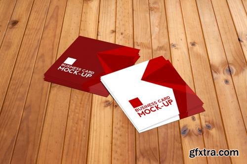 CreativeMarket Square Business Card Mockup Set 594371