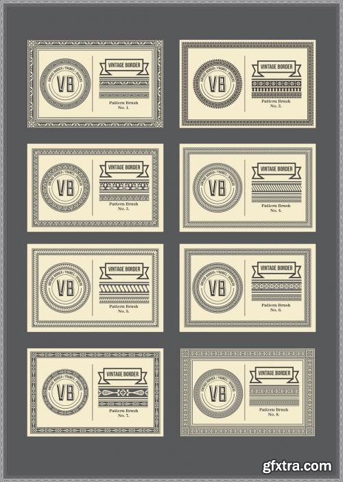 CreativeMarket Vintage Borders Pattern Brushes 5 596561