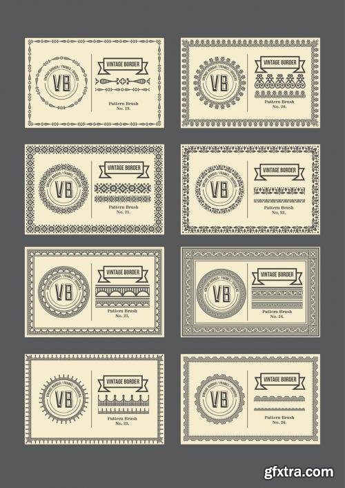 CreativeMarket Vintage Borders Pattern Brushes 5 596561