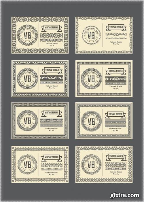 CreativeMarket Vintage Borders Pattern Brushes 5 596561