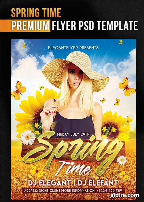 Spring Time V7 Flyer PSD Template + Facebook Cover