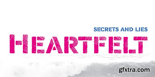 Galeb Stencil Texture Font Family