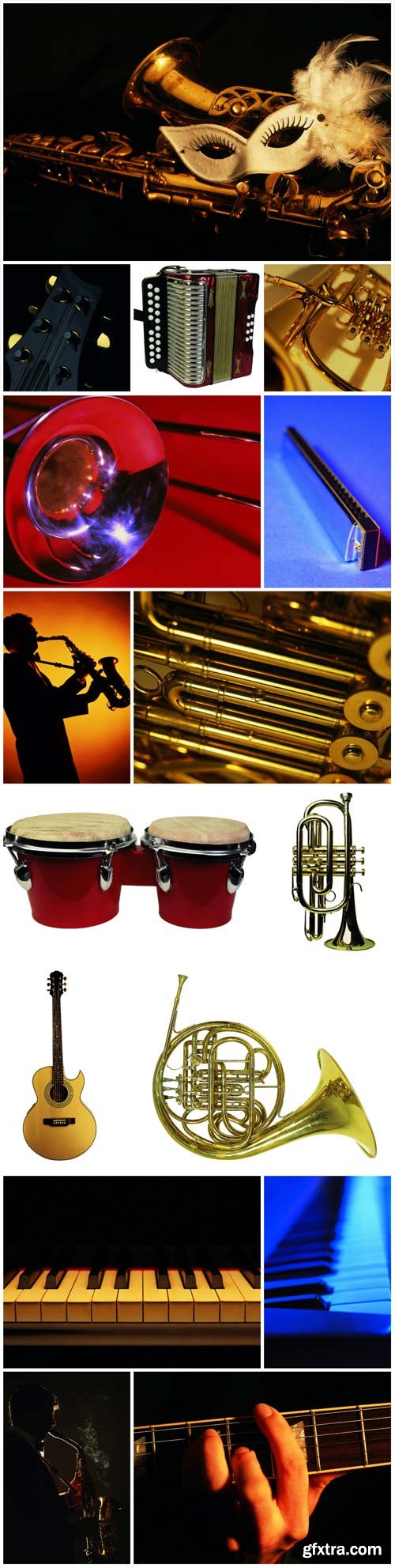 Musical instruments raster graphics