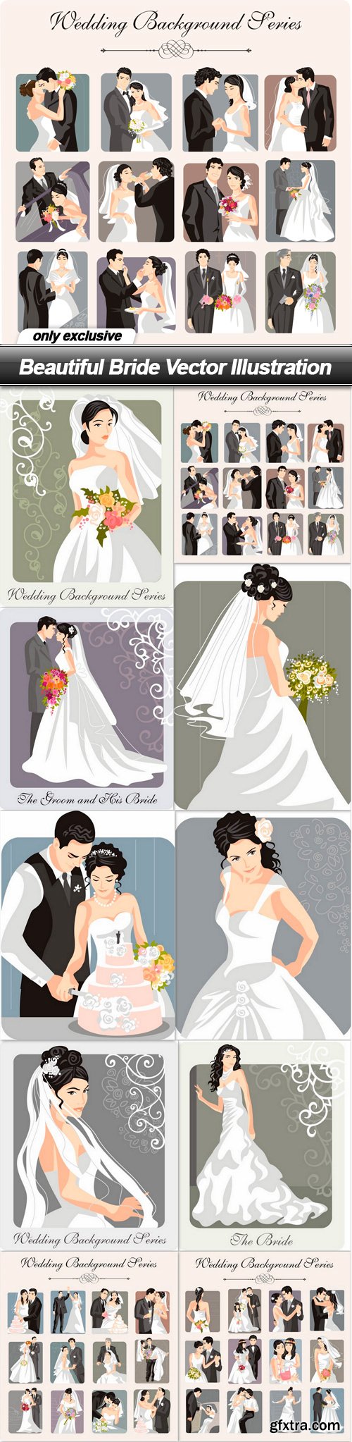 Beautiful Bride Vector Illustration - 10 EPS