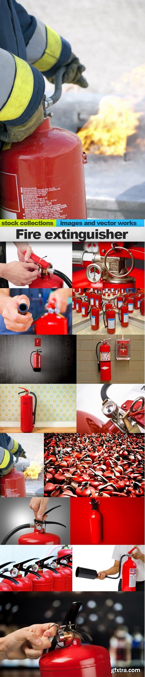 Fire extinguisher, 15 x UHQ JPEG