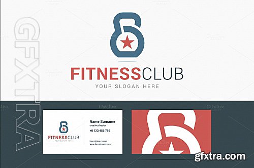 CM - Fitness club logo and business card 586802