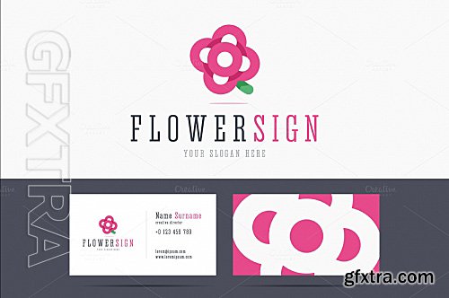 CM - Flower logo and business card 586791