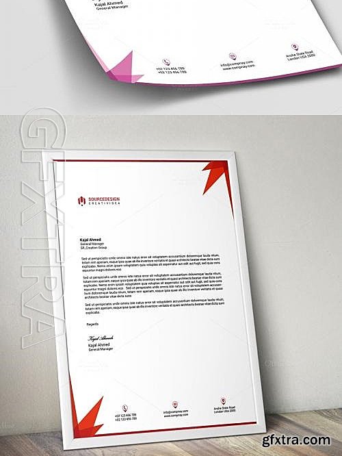 CM - Abstract Letterhead Design 580344