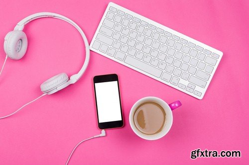 Gadgets and cup of coffee