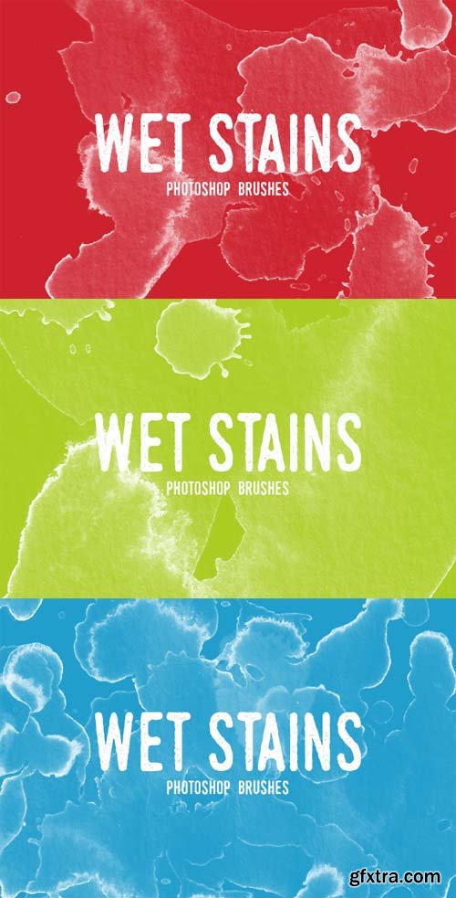 Wet Stains Photoshop Brush Set Wet Stains Photoshop Brush Set
