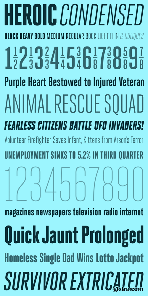 Heroic Condensed Font Family Heroic Condensed Font Family