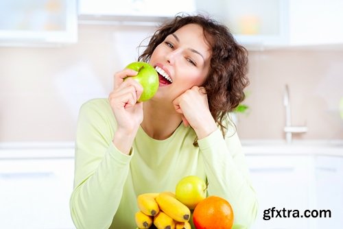 Collection of woman eating an apple woman beautiful smile 25 HQ Jpeg