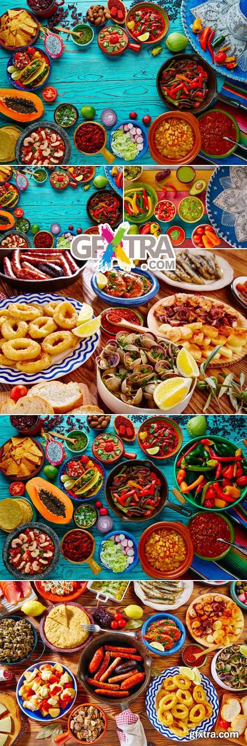 Stock Photo - Mexican & Spain Food