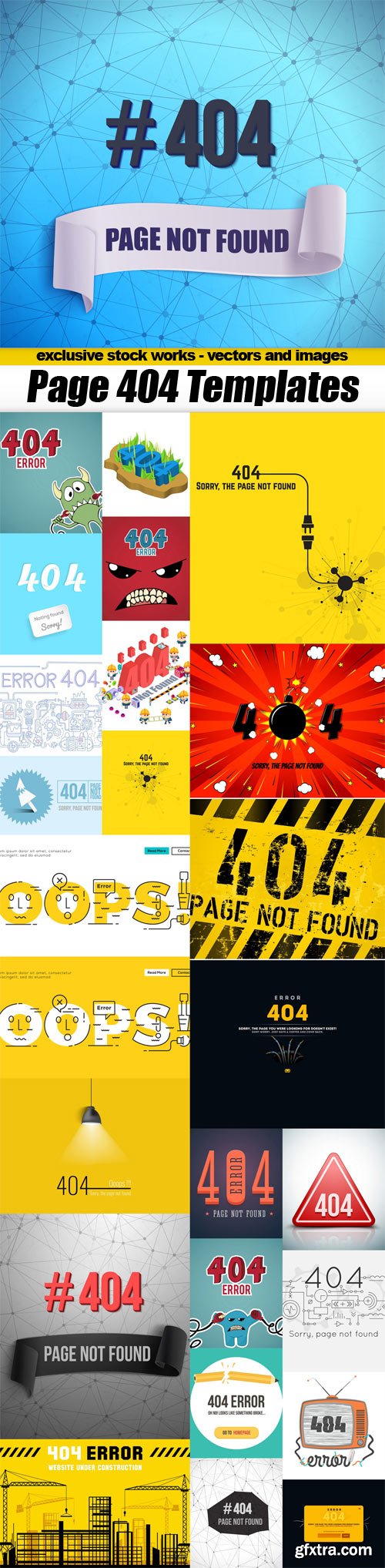 Page 404 Templates - 25x EPS