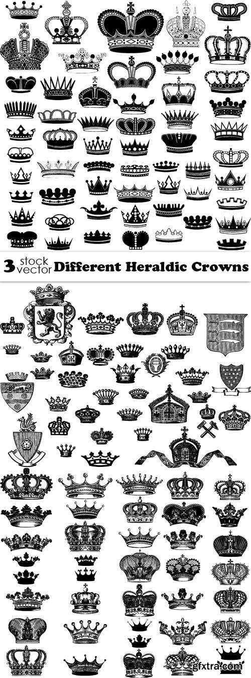 Vectors - Different Heraldic Crowns