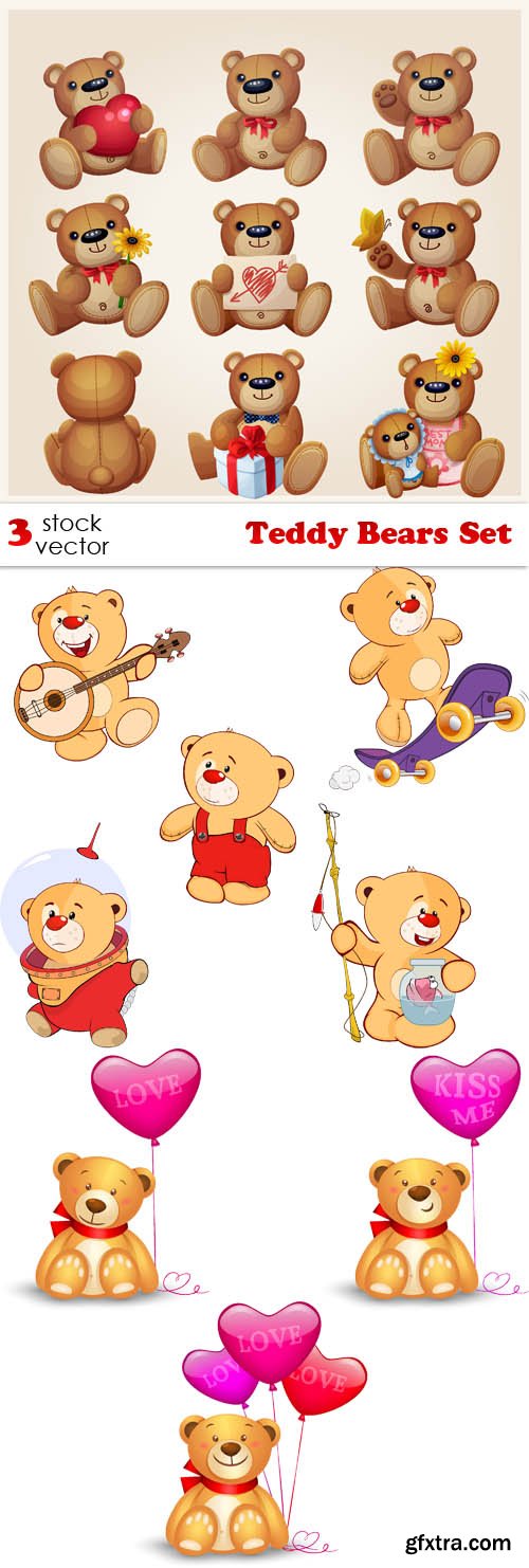 Vectors - Teddy Bears Set