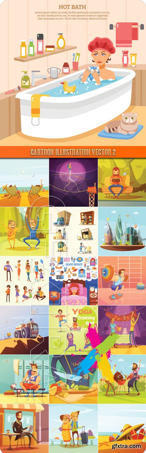 Cartoon illustration vector 2
