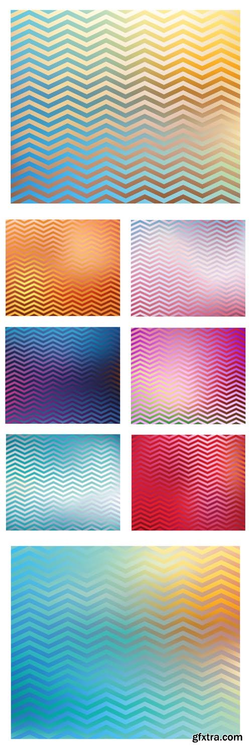 Vector Set - Colored Foulard Backgrounds