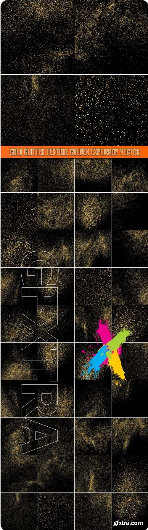 Gold glitter texture golden explosion vector