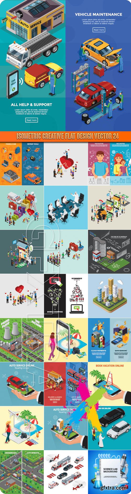 Isometric creative flat design vector 24