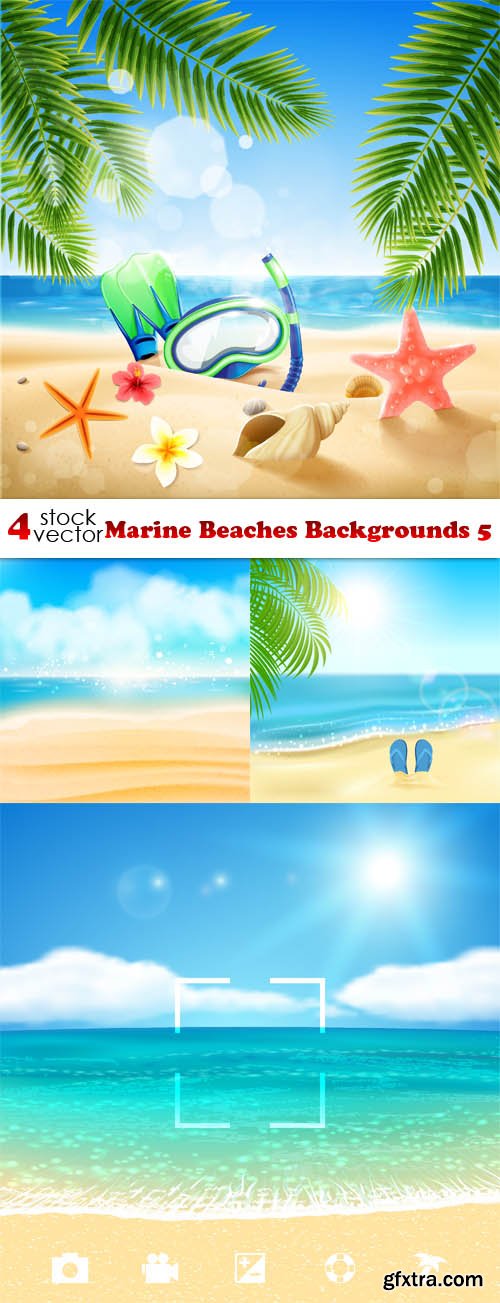 Vectors - Marine Beaches Backgrounds 5