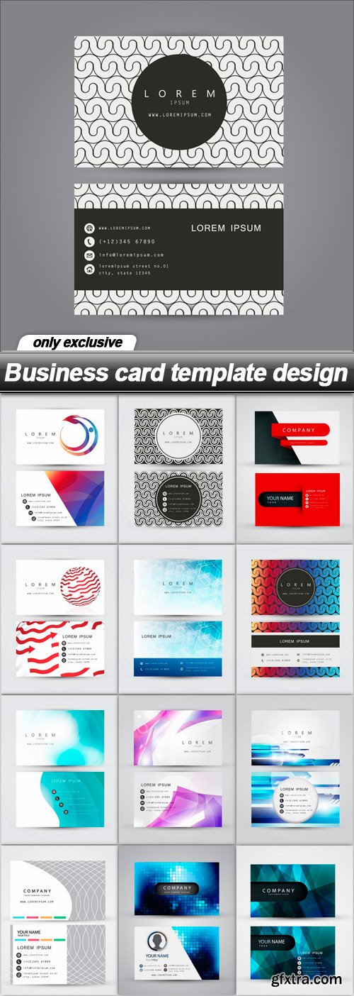 Business card template design - 13 EPS
