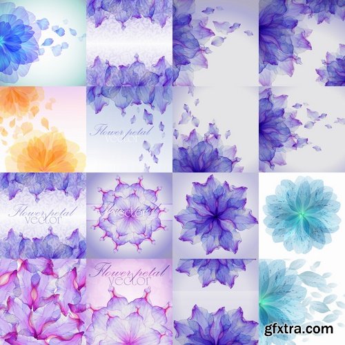 Collection floralny background is plant flower prints on wallpaper pattern fabric 25 EPS