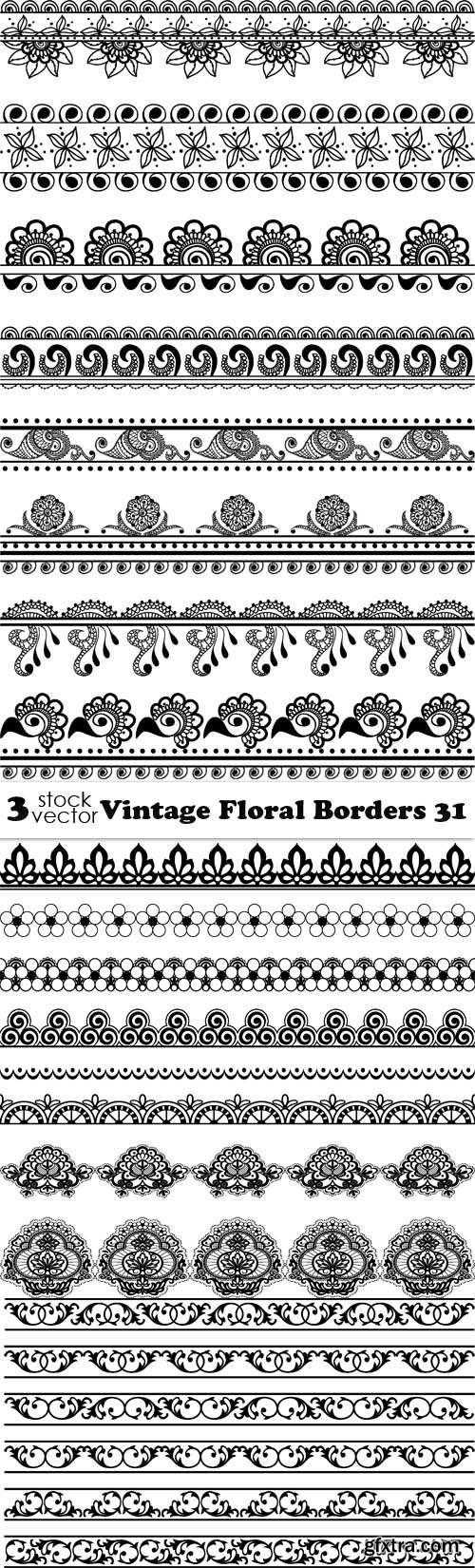 Vectors - Vintage Floral Borders 31