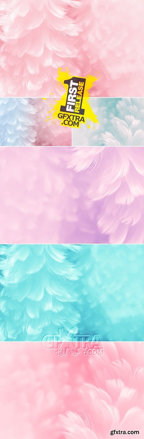 Stock Photo - Puffy Feathers Backgrounds