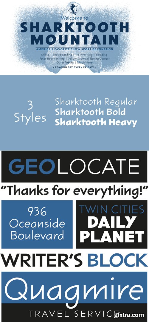 Sharktooth Font Family $59 Sharktooth Font Family $59