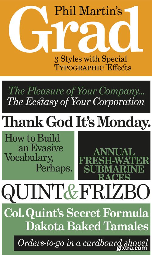 Grad Font Family $59