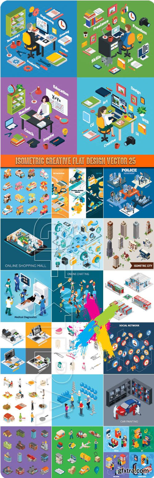 Isometric creative flat design vector 25