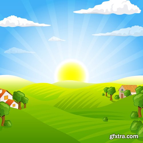 Cartoon Landscape - 25 Vector