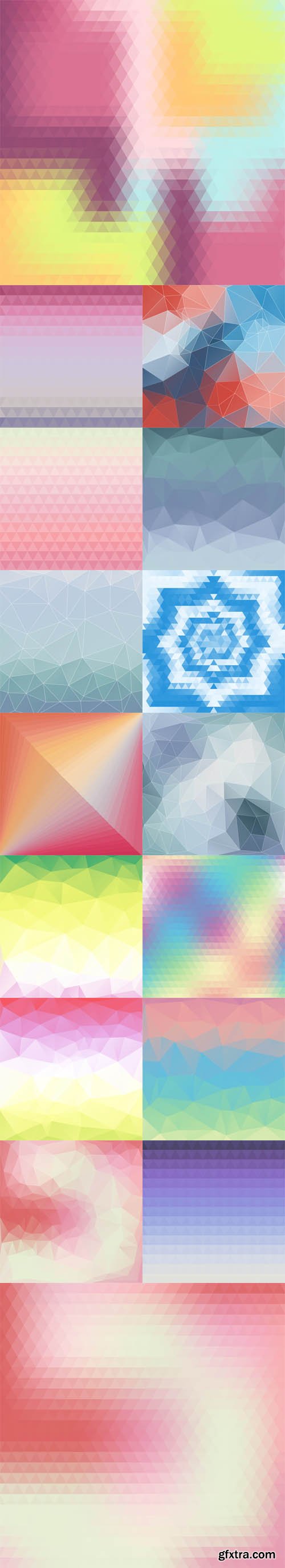 Vector Set - Abstract Colorful Background of Triangles Vector Set - Abstract Colorful Background of Triangles