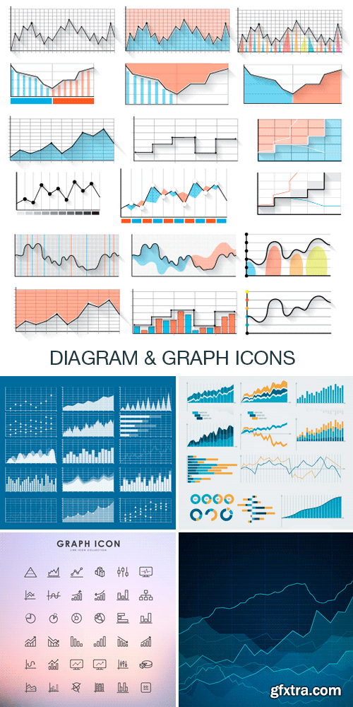 Amazing SS - Diagram &amp; Graph Icons, 25xEPS