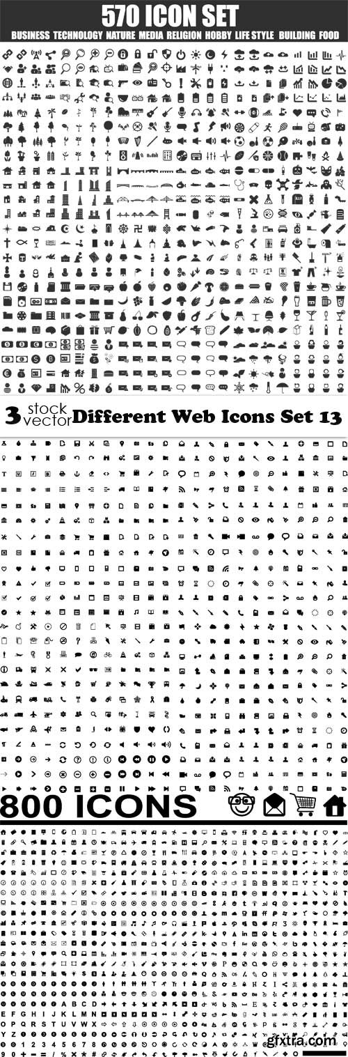 Vectors - Different Web Icons Set 13