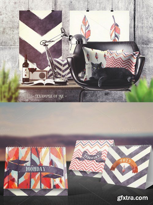 CM - Watercolor Aztec Digital Paper 124634 CM - Watercolor Aztec Digital Paper 124634