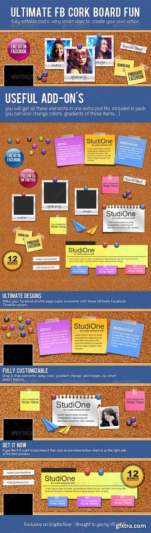 GraphicRiver - FB Cork Board Fun 3277474 GraphicRiver - FB Cork Board Fun 3277474