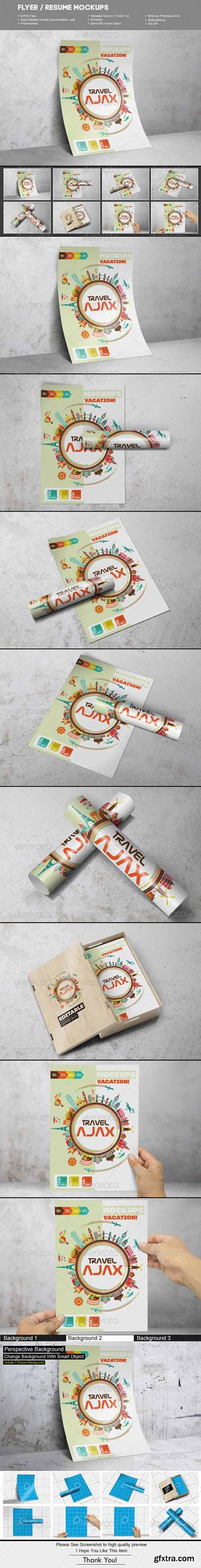 GraphicRiver - Flyer / Resume Mockups 7232753 GraphicRiver - Flyer / Resume Mockups 7232753