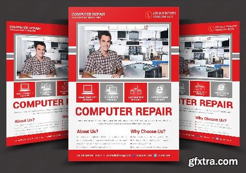 CreativeMarket Computer & Mobile Repair Flyer 631386
