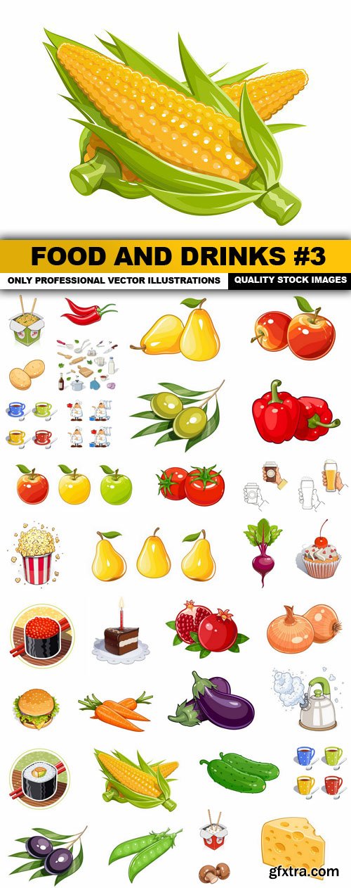 Food And Drinks #3 - 35 Vector Food And Drinks #3 - 35 Vector