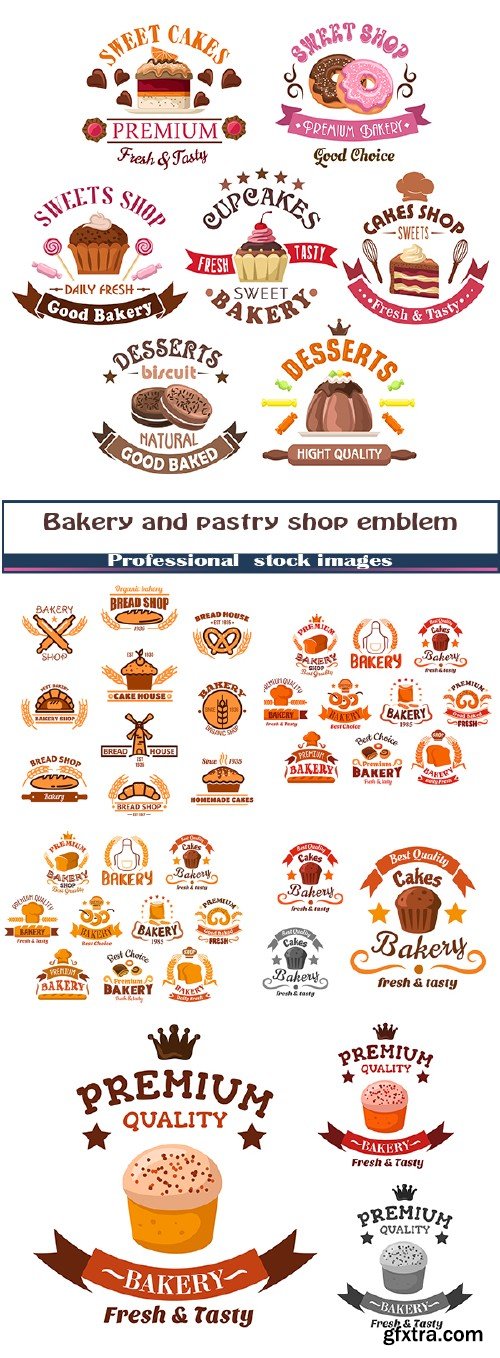 Bakery and pastry shop emblem