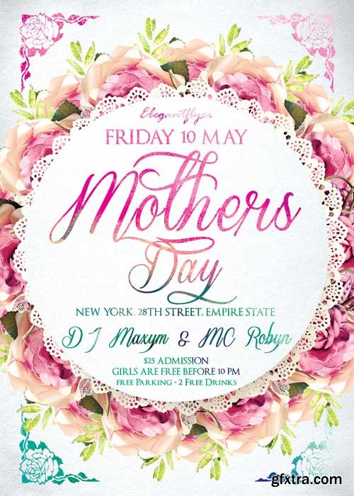 Mothers Day V2 PSD Flyer Template + Facebook Cover