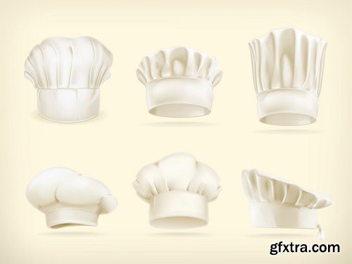 Chef hats set 10X EPS