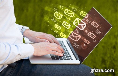 Concept of sending e-mails 9X JPEG