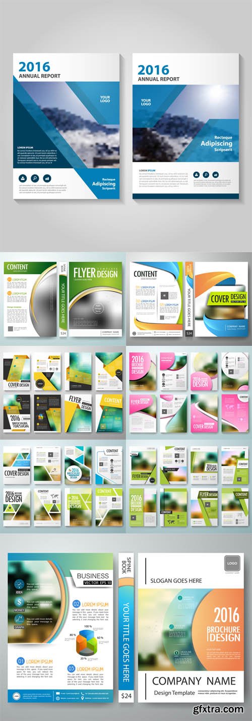Vector set - Flyers design template brochure, annual report, poster, magazine Vector set - Flyers design template brochure, annual report, poster, magazine