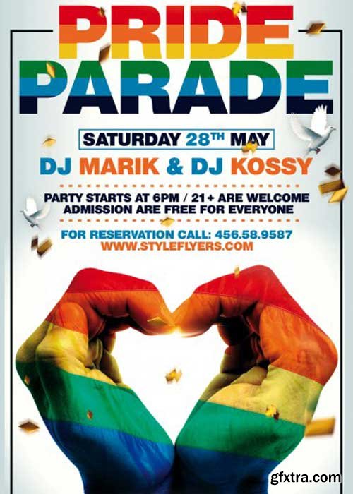 ]Pride Parade PSD Flyer Template