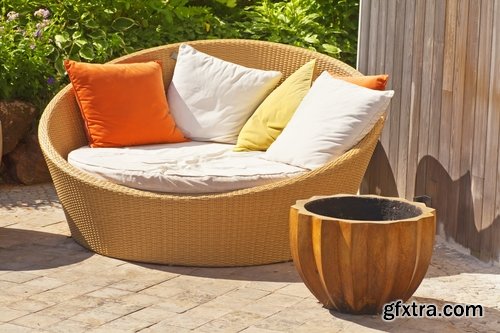 Collection of rattan wicker furniture chair sofa table bed 25 HQ Jpeg